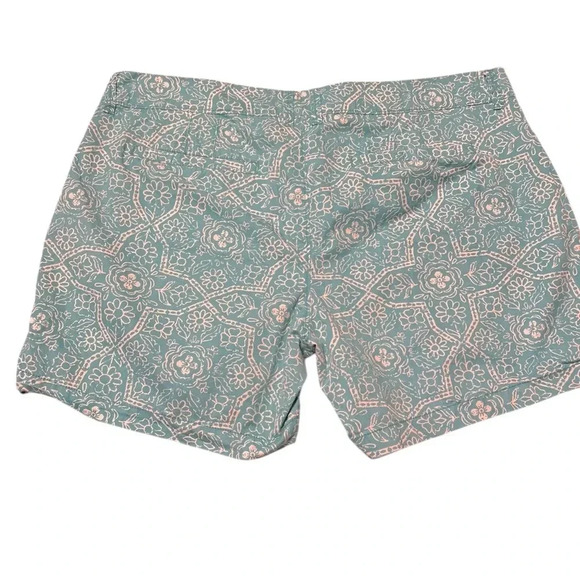 Old Navy Turquoise Floral Shorts - Size 14 - Picture 2 of 3